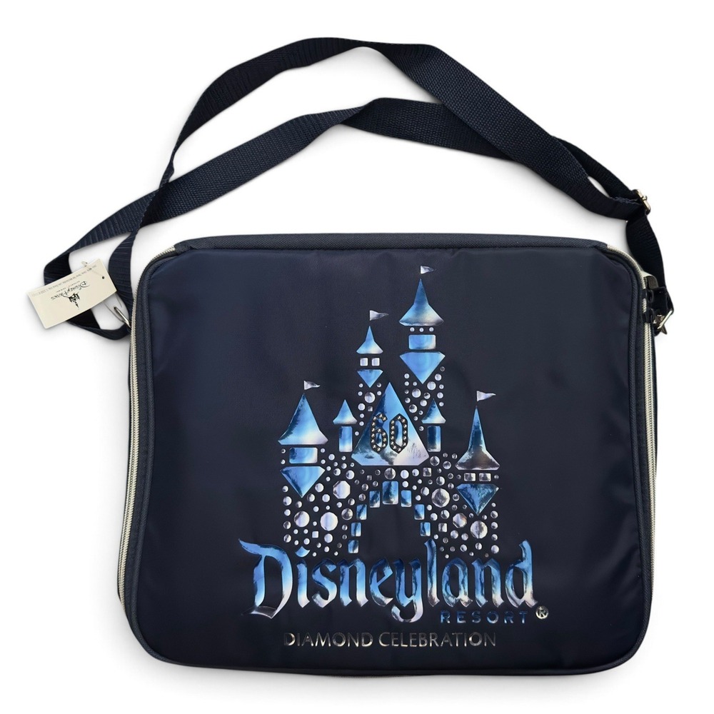 Disneyland Resort Diamond Celebration 60th Anniversary Blue Pin Trading Bag New